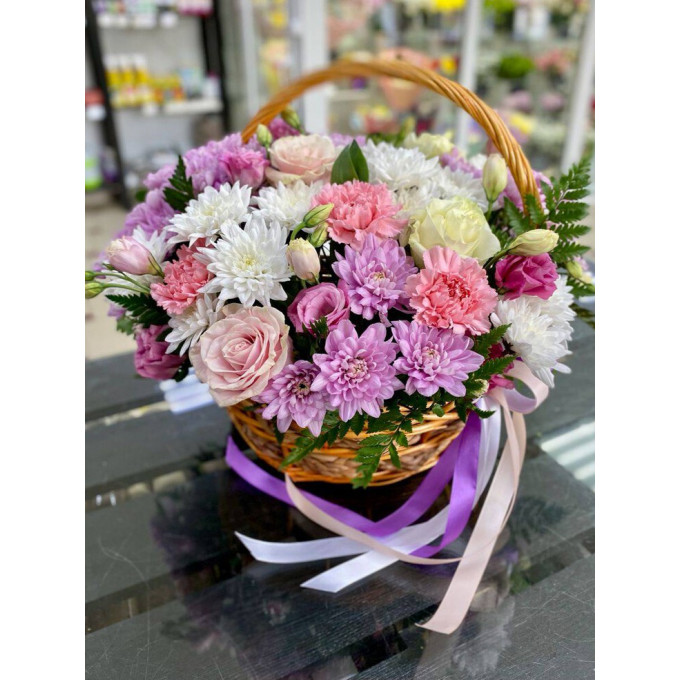 Корзина с цветами 10